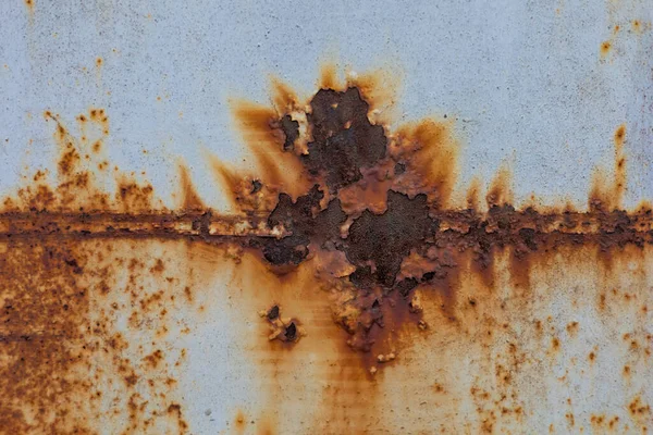 Corrosion Tôle Vieille Carrosserie Surface Acier Rouillé Fond Texture Endommagée — Photo