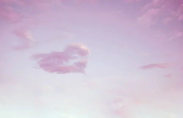 Magisches Rosafarbenes Herz Aus Wolken Himmel Bei Sonnenuntergang Rosa Helle — Stockfoto