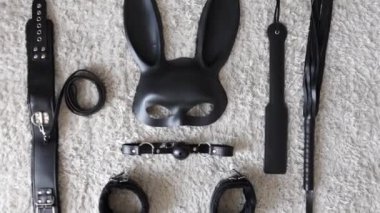 Yetişkinlerin cinsel oyunları için deri aksesuarlar. BDSM, Bdsm Bondgage Malzeme Odası, Gags ve Maskeler için Oyuncaklar. 