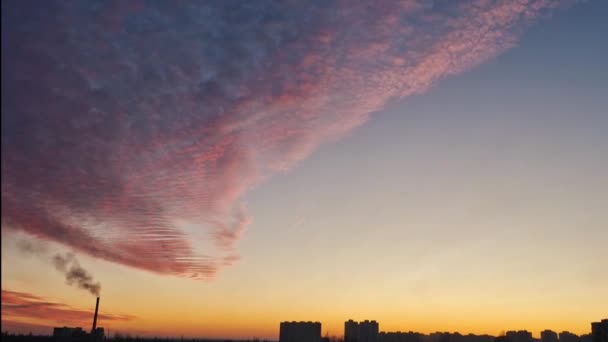 Sky Time Lapse Městě Krásné Pozadí Sky Timelapse Mrakodrapů Modrá — Stock video