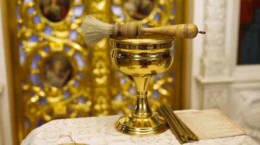 church accessories for the priest's service are made of gold