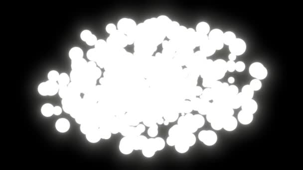 Nuages Blancs Particules Vortex Clip Ouverture Fumée Abstrait Pour Divertissement — Video