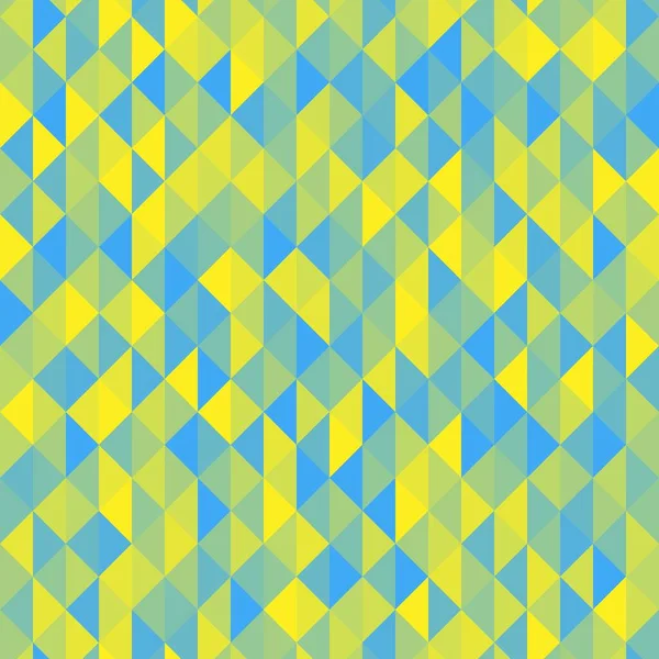 Abstract Blauwe Gele Mozaïek Achtergrond Vector Digitale Veelhoekige Driehoeken Raster — Stockvector