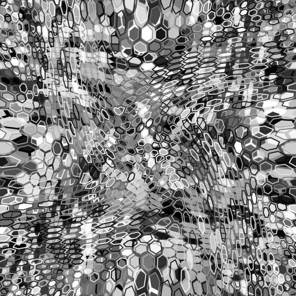 Peau Serpent Écaille Texture Hexagone Modèle Sans Couture Fond Noir — Image vectorielle