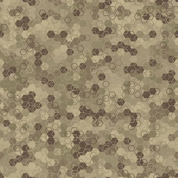 Tan Beige Colored Texture Military Camouflage Seamless Pattern Abstract Modern — Stockvektor