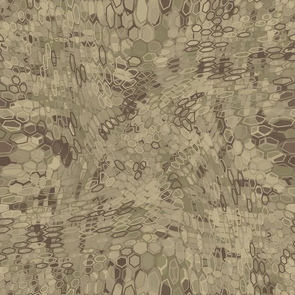 Desert Color Spotted Camouflage Masking Hexagonal Netting Tan Beige Coloring — Stockový vektor