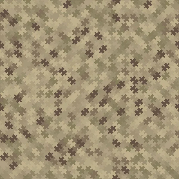 Texture Beige Desert Sand Decorative Camouflage Seamless Pattern Abstract Vector — Stok Vektör
