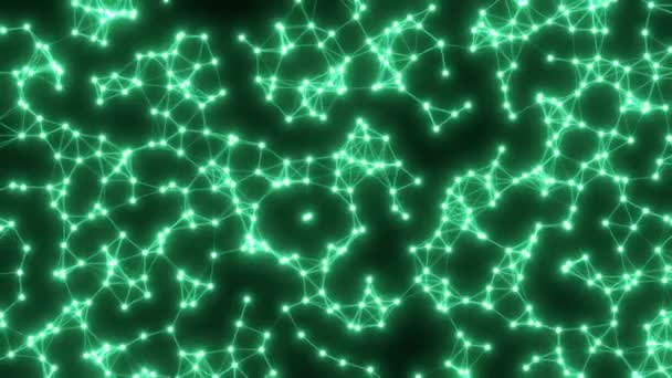 Sömlös Loop Abstrakt Malakit Grön Neon Bakgrund Dynamisk Våg Med — Stockvideo