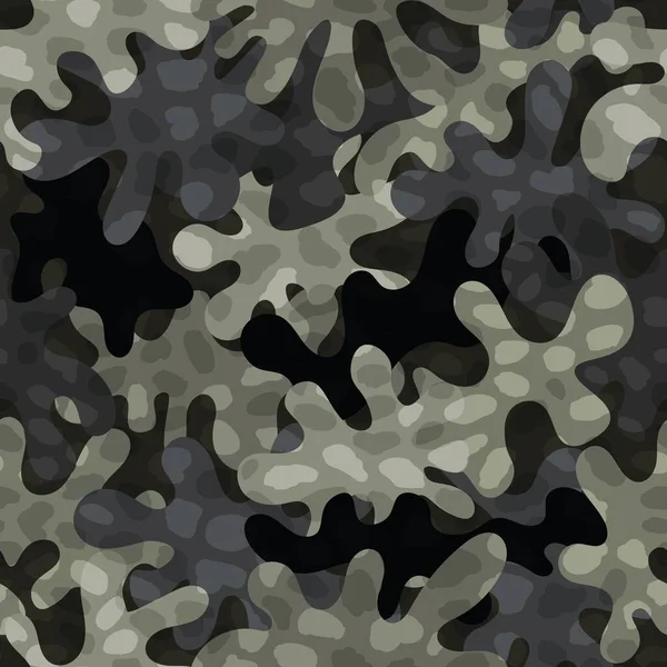 Illustration Vectorielle Sans Couture Motif Camouflage Forestier Cool Fantaisie Style — Image vectorielle