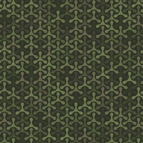 Textura Militar Digital Verde Camuflagem Sem Costura Padrão Para Floresta — Vetor de Stock