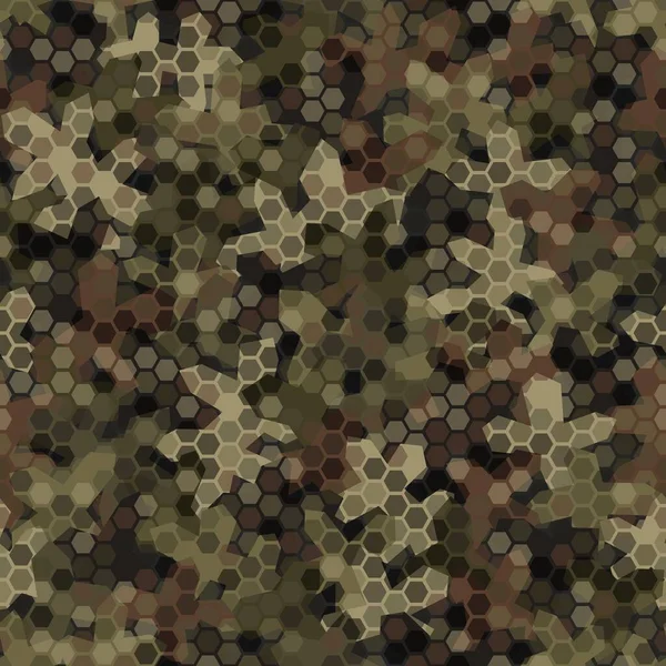 Desert Camouflage Sömlös Mönster Bakgrund Klassisk Klädstil Maskerande Camo Upprepa — Stock vektor