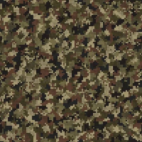 Abstrakte Militärische Oder Jagd Camouflage Nahtlose Muster Hintergrund Geometrische Quadrate — Stockvektor