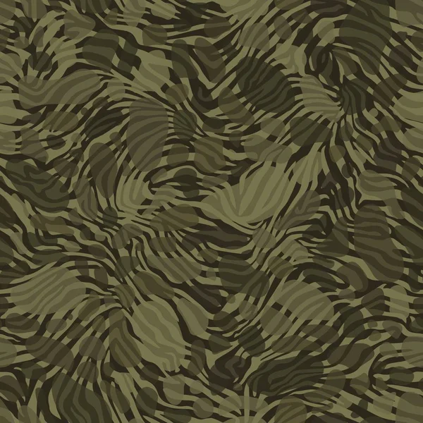 Camouflage Nahtlosen Muster Hintergrund Zebra Kleidung Stil Maskierung Camo Wiederholen — Stockvektor