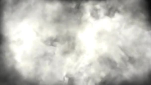 Вихрь Частичного Дыма Абстрактная Дымовая Завеса Повторяющая Движение Черно Белая — стоковое видео