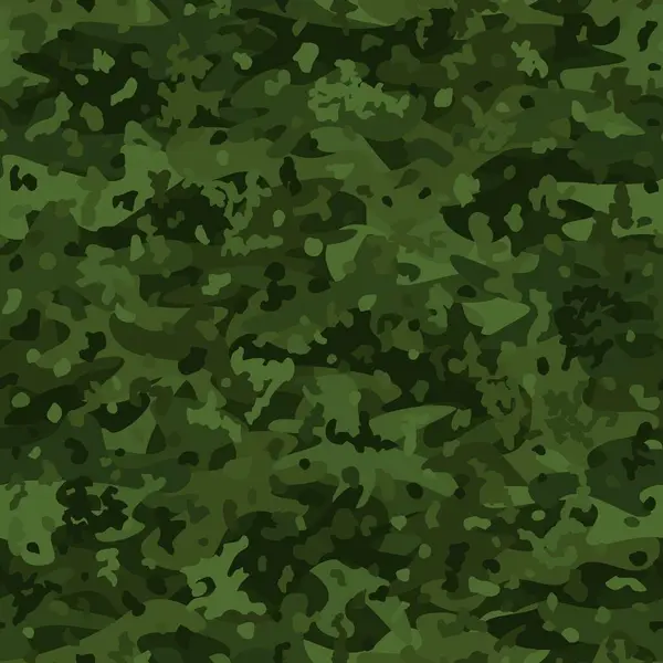 Jungle Style Camouflage Seamless Pattern Shapes Foliage Leaves Abstract Vector — Vetor de Stock