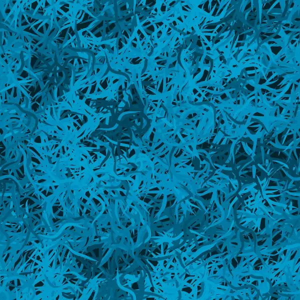 平波和斜纹蓝色旋涡的矢量无缝图案 水彩刷用于织物或包装的纹理 趋势色彩幻蓝 — 图库矢量图片