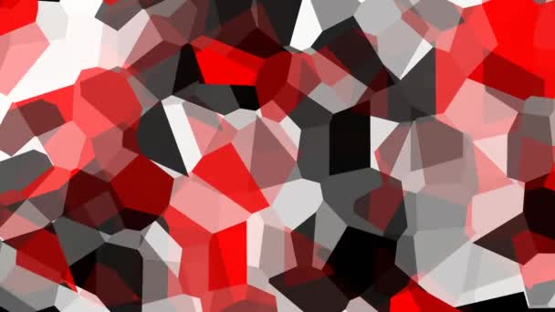 Fondo Abstracto Rojo Blanco Con Formas Geométricas Animación Animación Bucle — Vídeo de stock