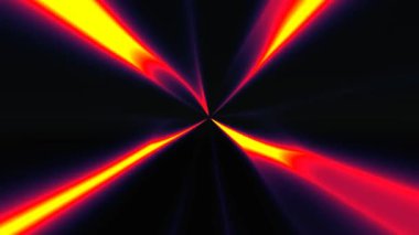 Ateşli Solucan Deliği Girdabından ve Yanan Kırmızı Alevler 'den geç. Soyut animasyon parlayan turuncu plazma tünel sineği siyah arka planda, 3 boyutlu grafik çizim uzay yolculuğu konsepti. 3B Görüntü