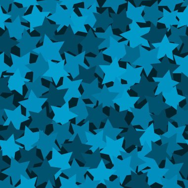 Denim Blue yarım ton modern tasarım arkaplanı. Parlak Noel Gecesi Arkaplanı. Indigo Neon Tatil Sihirli Gökyüzü kusursuz model vektörü. Koyu mavi basit parti Yıldızlar Yüzey çizimi.