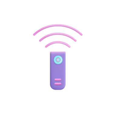 Uzaktan kontrol 3d karikatür biçimi vektör çizimi tasarımı.