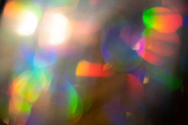 Çok renkli gökkuşağı büyük bokeh efekti arkaplanı