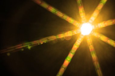 Siyahta soyut Doğal Güneş parlaması