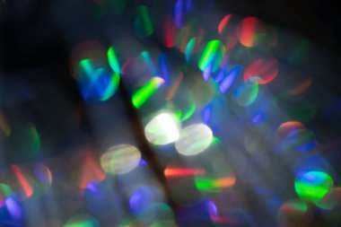 Çok renkli gökkuşağı büyük bokeh efekti arkaplanı