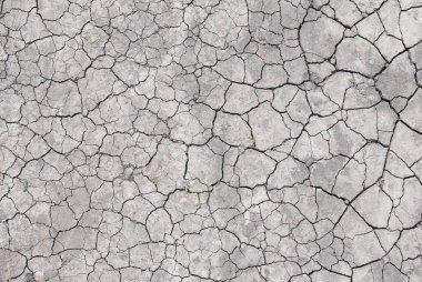Pis, kuru bir çatlağın yüzeyi, yapısal arka plan için kavrulmuş toprak..