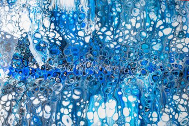 Yaratıcı soyut el boyası arka plan, duvar kağıdı, doku fırça darbeleriyle tuvale akrilik resmin yakın plan bir parçası. Modern sanat. Çağdaş sanat.