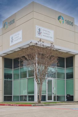Houston, Texas USA 02-25-2023: Special Cargo Houston office building exterior and main entrance. Specialty packing materials supplier.