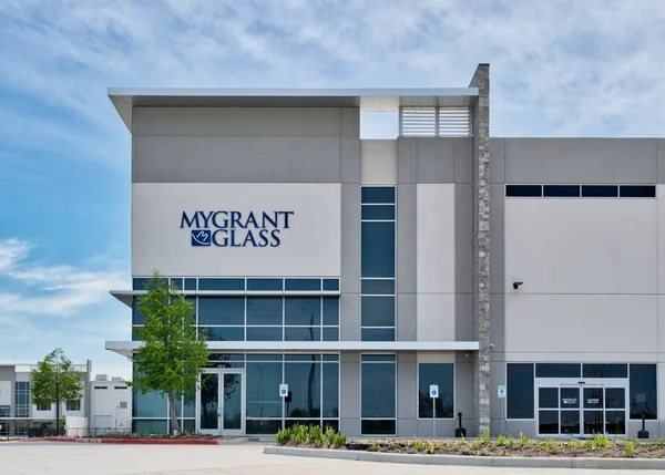 Houston Texas Usa 2023 Mygrant Glass Office Building Houston 자동차 — 스톡 사진