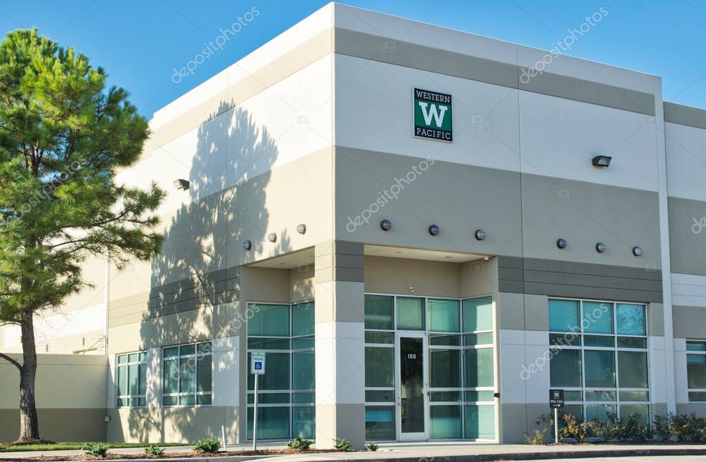 Houston, Texas USA 09-24-2023: Western Pacific office building exterior in Houston, TX. Supplier of mouldings, doors and windows, founded in 1991.