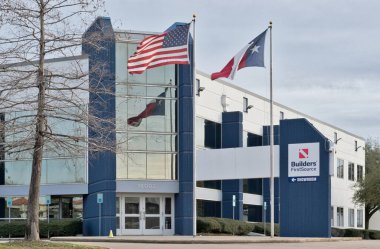 Houston, Teksas ABD 03-02-2025: İnşaat Firması Sanayi Bölgesi.