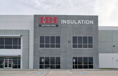 Houston, Teksas ABD 03-02-2025: IDI Insulation Distributors Inc. Company business storefront Industrial District.