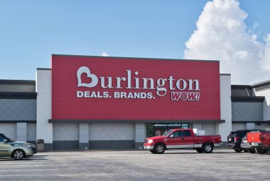 Houston, Texas USA 06-22-2025: Burlington department store location retail business storefront exterior.