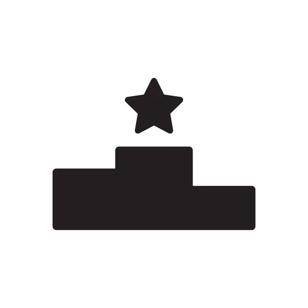 Νικητής Διάνυσμα Εικονιδίου Βάθρου Σύμβολο Αστεριού Στην Έννοια Clipart — Διανυσματικό Αρχείο