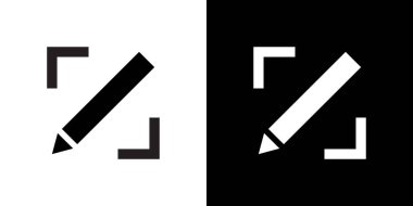 Clipart konseptinde simge vektörünü düzenle. Kalem düzenleyici işareti