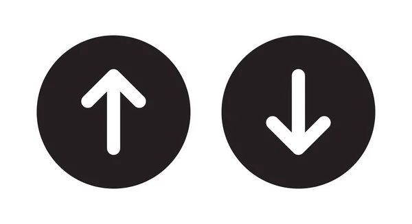 Arriba Abajo Vector Icono Flecha Subir Descargar Símbolo Signo — Archivo Imágenes Vectoriales