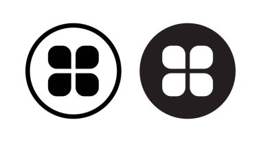 Çember arkaplanda izole edilmiş menü düğmesi simgesi vektörü