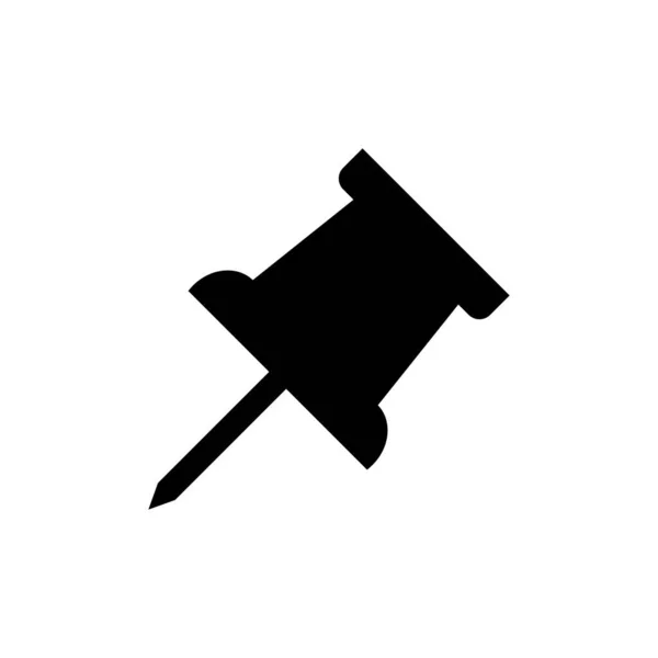 Thumbtack Icon Vector Paper Drawing Pin Sign Symbol — Stock Vector