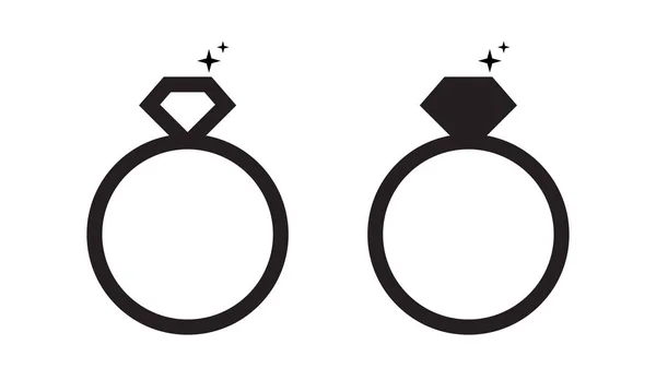Anneau Diamant Icône Vecteur Dans Concept Clipart — Image vectorielle