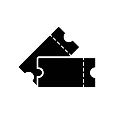 Clipart konseptinde iki bilet simgesi vektörü