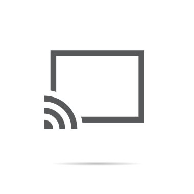 Cast icon vector. Chromecast sign symbol design