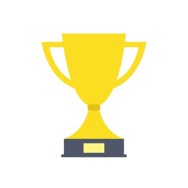 Altın kupa ikon vektörü. Spor etkinliği kupası konsepti