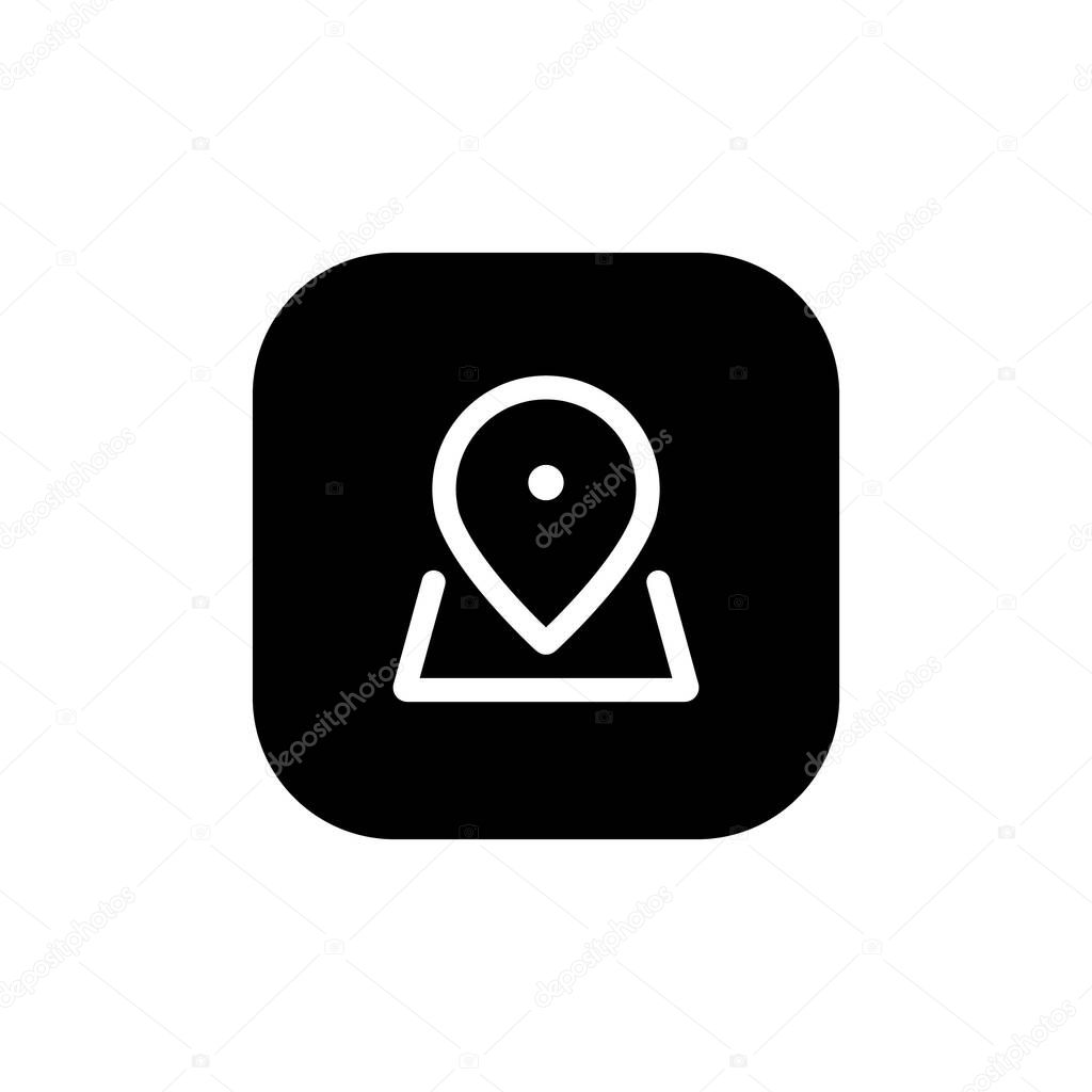 Nearby location icon vector isolated on square background