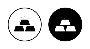 Çember arkaplanda izole edilmiş altın çubuk vektörü
