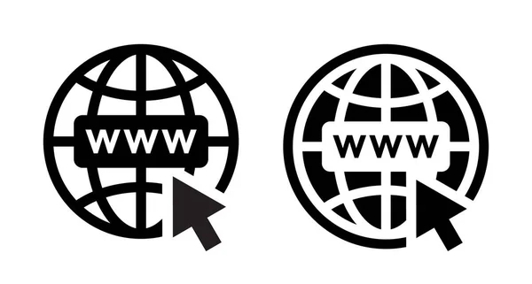Website Url Icon Vektor Internet Http Adress Konzept — Stockvektor