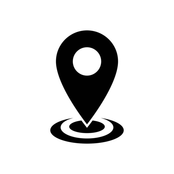 Расположение, адрес иконка вектор в модном стиле