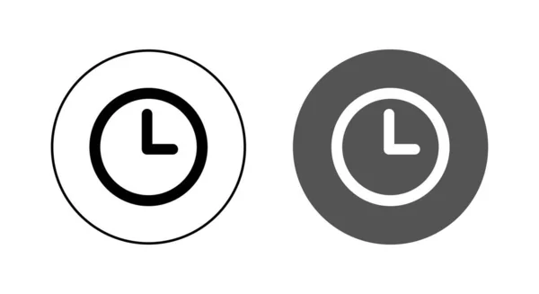 Tiempo Vector Icono Del Reloj Aislado Fondo Del Círculo — Archivo Imágenes Vectoriales