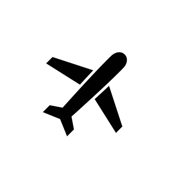Uçak Ikonu Vektörü Uçak Uçak Işareti Sembolü — Stok Vektör